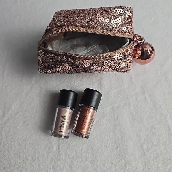 MAC Loose Pigment Whisper Pink & Copper Sparkle‎ Limited Holiday Edition Travel - Picture 5 of 7